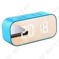 Miniatyrbild 3 av 4: TD® Bluetooth-högtalare acve LED Digital klocka Väckarklocka Spegel Trådlös Bluetooth-högtalare Support TF USB Musikspelare Blå