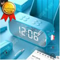 Miniatyrbild 1 av 4: TD® Bluetooth-högtalare acve LED Digital klocka Väckarklocka Spegel Trådlös Bluetooth-högtalare Support TF USB Musikspelare Blå