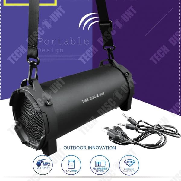 Bluetooth-högtalare - Audio TD® - 32 GB - Batteritid 5 timmar - Bluetooth 5.0 - Bärbar och transportabel