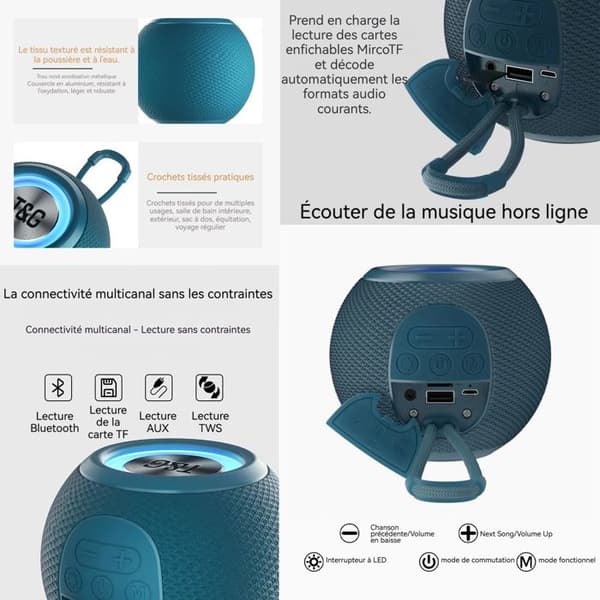 Mini högtalare INN® 3 timmar speltid 10 meter effektiv räckvidd bärbar bluetooth-högtalare ansluten bluetooth-högtalare