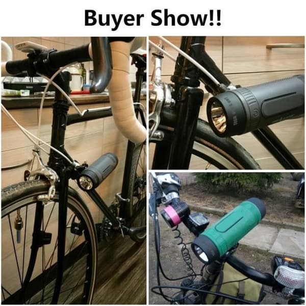 TD® Bluetooth-högtalare LED-lampa bärbar multifunktion vattentät kraftfulla trådlösa högtalare för cykel Sport USB fm SD-kort