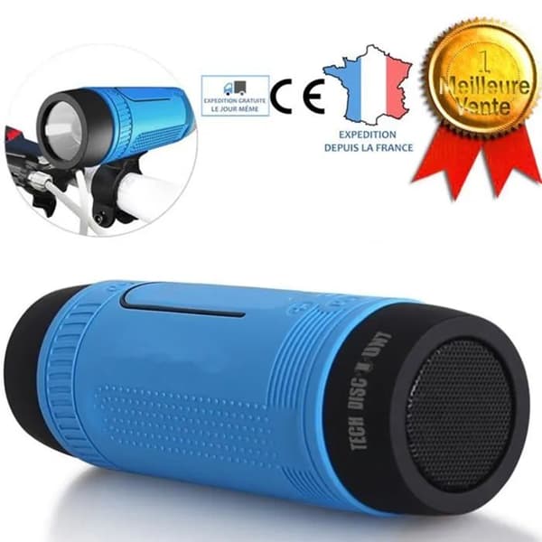 TD® Bluetooth-högtalare LED-lampa bärbar multifunktion vattentät kraftfulla trådlösa högtalare för cykel Sport USB fm SD-kort