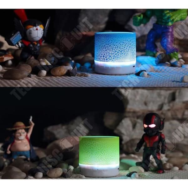 Mini Bluetooth bärbar högtalare med LED, trådlös, kraftfull, - Handsfree telefoner, surfplatta, dator® -