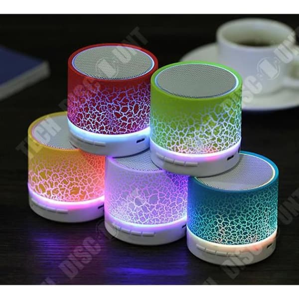 Mini Bluetooth bärbar högtalare med LED, trådlös, kraftfull, - Handsfree telefoner, surfplatta, dator® -