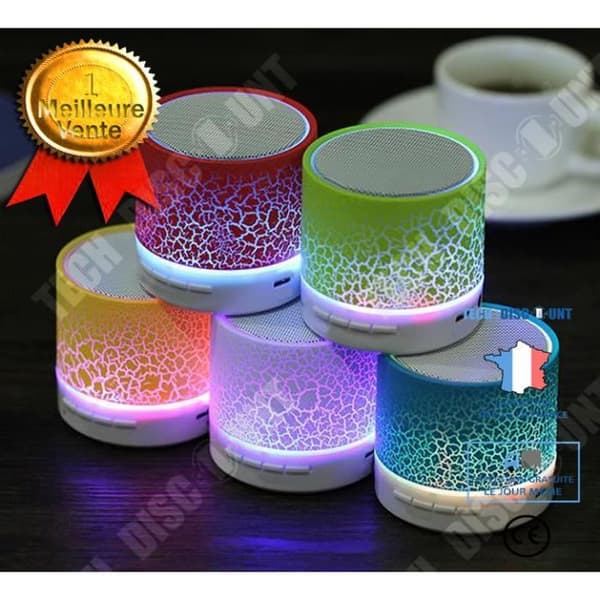 Mini Bluetooth bärbar högtalare med LED, trådlös, kraftfull, - Handsfree telefoner, surfplatta, dator® -