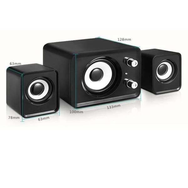 2.1 högtalare - INN - Mini USB-högtalare - 11W - Svart - Trådbunden