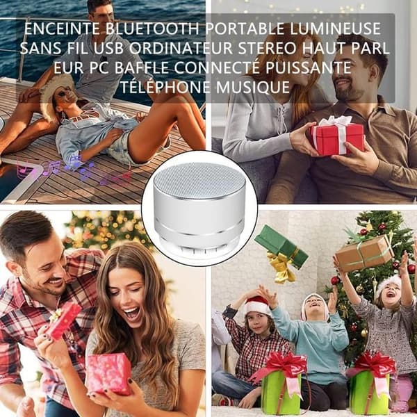 TD® Bärbar självlysande bluetooth-högtalare trådlös usb-dator stereo PC-högtalare baffel ansluten kraftfull telefonmusik