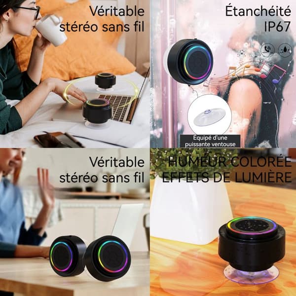 Bluetooth-högtalare - HÖGTEKNOLOGI & VÄLBEFINDANDE - Vattentålig - 3W - Handsfree - Nivå 7