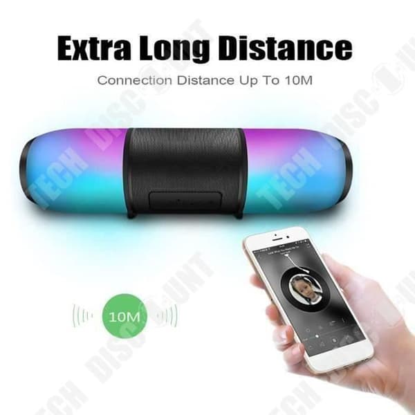 TD® Sports vattentät färgglad ljus bluetooth-högtalare bärbar utomhus trådlöst kort subwoofer present minihögtalare