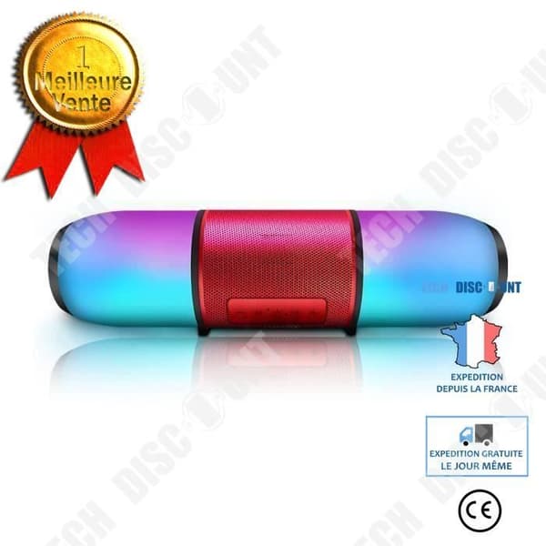 TD® Sports vattentät färgglad ljus bluetooth-högtalare bärbar utomhus trådlöst kort subwoofer present minihögtalare