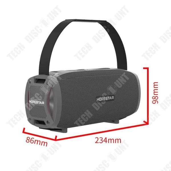 TD® Bärbar utomhus Bluetooth-högtalare 3D trådlös kolumnhögtalare Stereo Subwoofer Music Center Super Bass Box 240