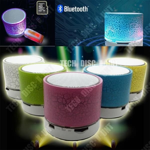TD® Högeffekt trådlös bluetooth-högtalare högtalare färgglad ljudljudkort mobiltelefon dator bärbar mini-led
