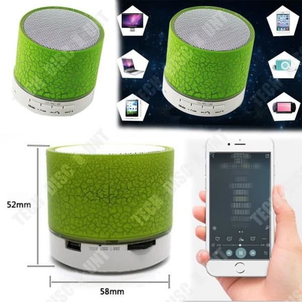 TD® Högeffekt trådlös bluetooth-högtalare högtalare färgglad ljudljudkort mobiltelefon dator bärbar mini-led