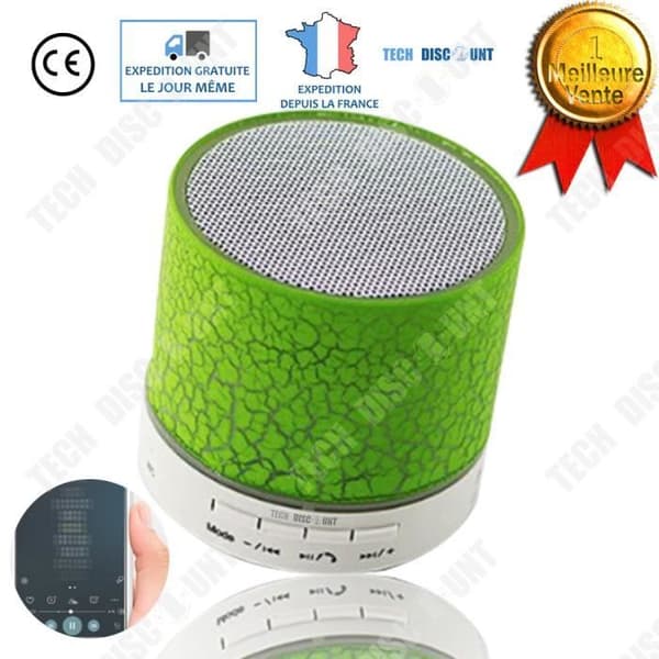 TD® Högeffekt trådlös bluetooth-högtalare högtalare färgglad ljudljudkort mobiltelefon dator bärbar mini-led