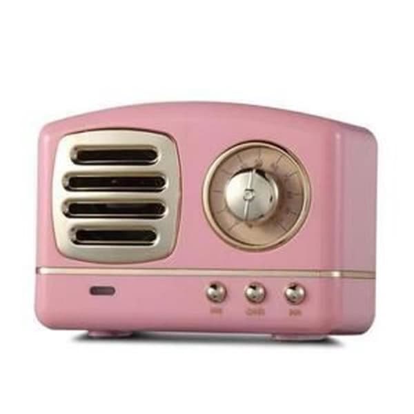 LCC® Mini Vintage Bluetooth V4.1 Högtalare Trådlös Bärbar Hifi Stereo Akustisk Högtalare - Rosa