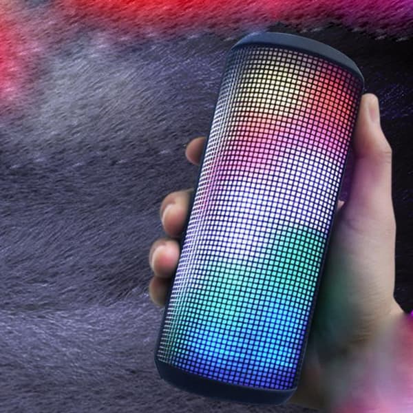 Bluetooth-högtalare - T900mini - Lysande röd - Ljuseffekt - 8W - Trådlös