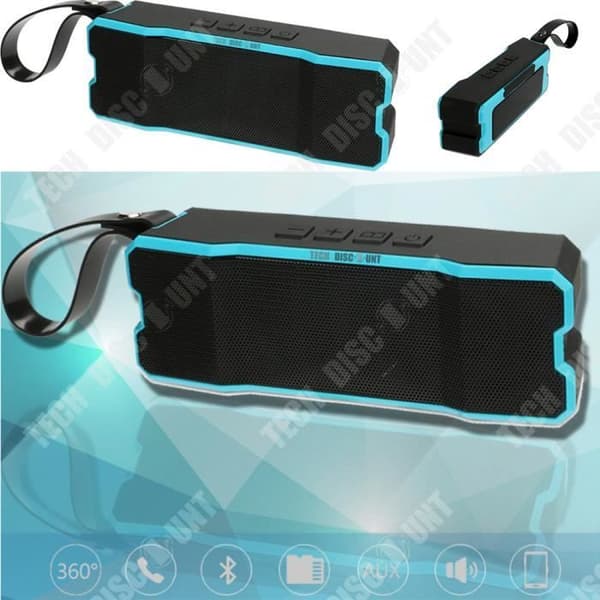 TD®-högtalare Bärbar Vattentät trådlös Bluetooth-högtalare Ljud Musik Ström Lyssna Handsfree Spelenhet Stort batteri