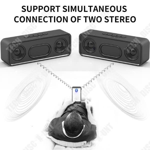 TD® Bärbar bluetooth-högtalare pc bil iphone svart trådlös handsfree-enheter musik ljud kraftfull bas