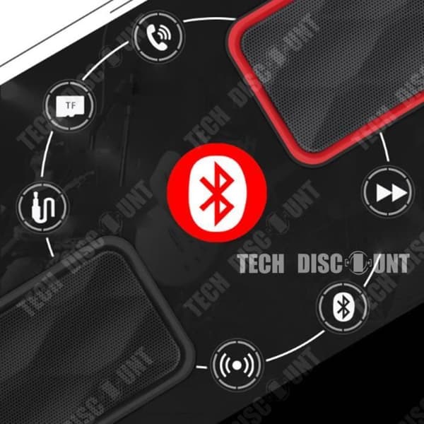 TD® Bärbar bluetooth-högtalare pc bil iphone svart trådlös handsfree-enheter musik ljud kraftfull bas