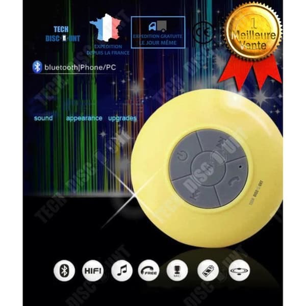 85*85*45MM TD® Bluetooth-högtalare med sugkopp Vattentät