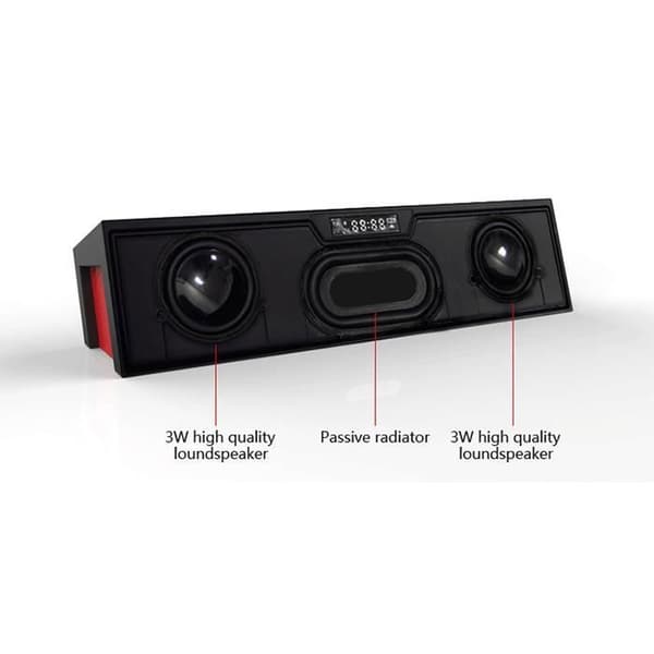 TD® Bärbar HiFi-högtalare Trådlös Bluetooth-högtalare High Power 10 W FM-radio USB-förstärkare + klocka