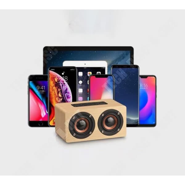 TD® Creative trådlös datorljud utomhus Bluetooth-högtalare för hemmet i trä