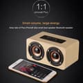 Miniatyrbild 3 av 4: Gul Bluetooth-högtalare i trä - HIGH-TECH &amp; WELL-BEING® - Trådlös högtalare - Handsfree-funktion