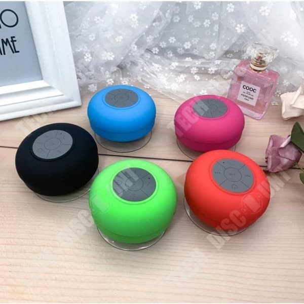 TD® Creative silikonsugkopp Vattentät utomhussport subwoofer Bluetooth-högtalare, svart