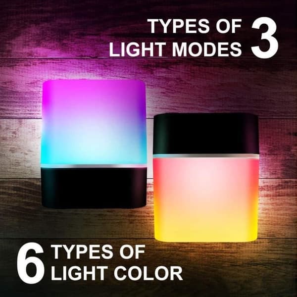 Stillcool® 5 i 1 Bluetooth-högtalare LED-nattlampa Trådlös sängväckarklocka Högtalare Färgskiftande humör