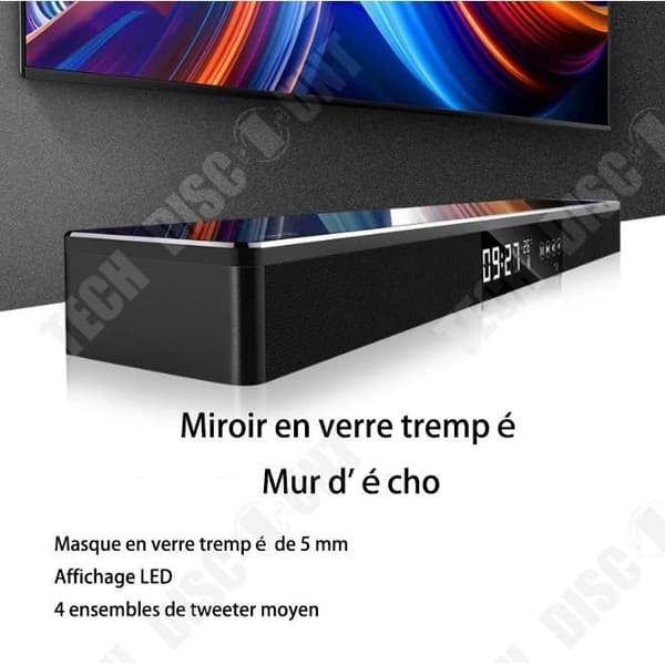 TD® S9 Subwoofer Stereo Hemmabio TV Echo Wall Trådlös Bluetooth-högtalare NFC 10 meter Fjärrkontroll, Touch Control
