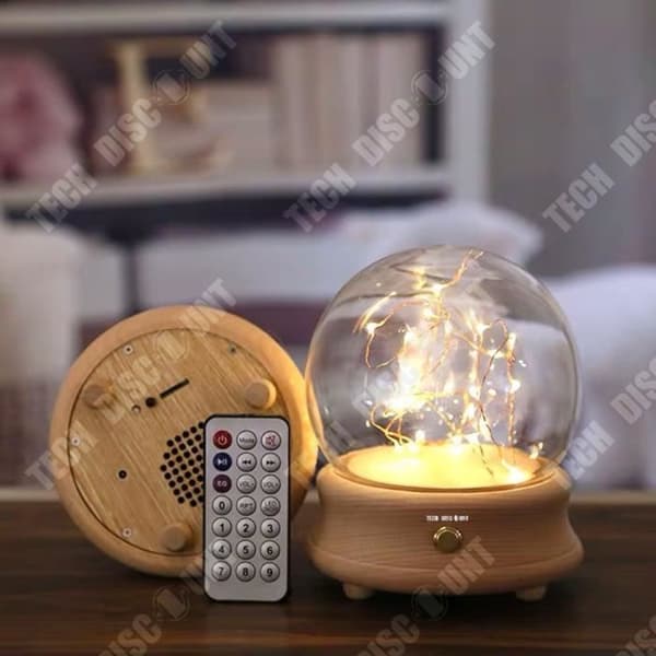 TD® LED-högtalare bluetooth-högtalare självlysande trådlös barnbaffellampa kraftfull dekorativ jordglob ansluten telefonfjärrkontroll