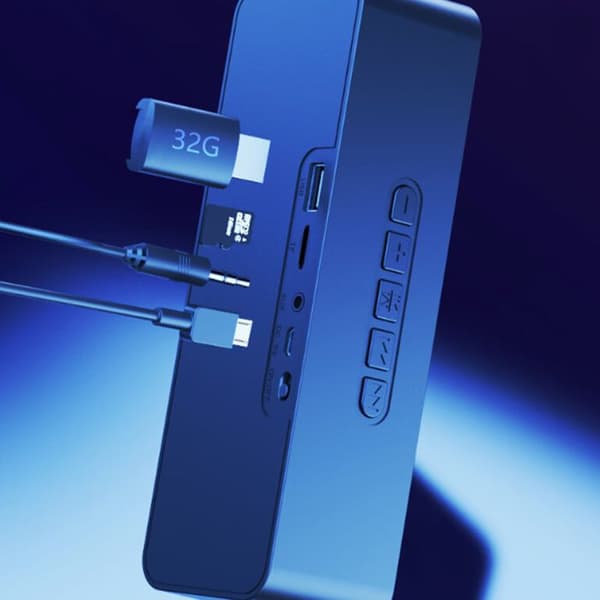 TD® Bluetooth-högtalare 1500mAh sjufärgs LED-ljusstöd TF-kort och USB-uppspelning