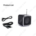 Miniatyrbild 4 av 4: TD® Minihögtalare Svart 4GB Bärbar Högtalare med FM Mini Radio Multifunktion USB-högtalare för bärbar dator