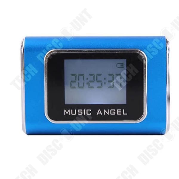 TD® Mini Multimedia Högtalare LCD MP3 Radio multifunktion blå färg 10 m avstånd micro SD eller USB lagring musikspår