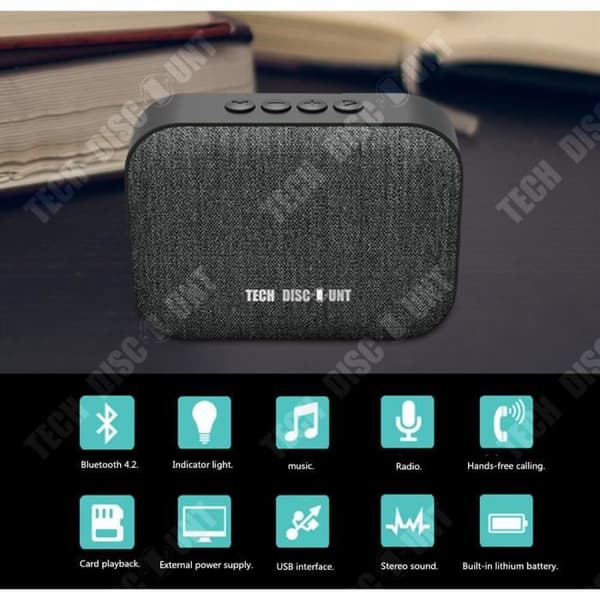 Mini Bluetooth-högtalare - TD - 400mAh - Brusreducering - Bluetooth 4.2 - 3W
