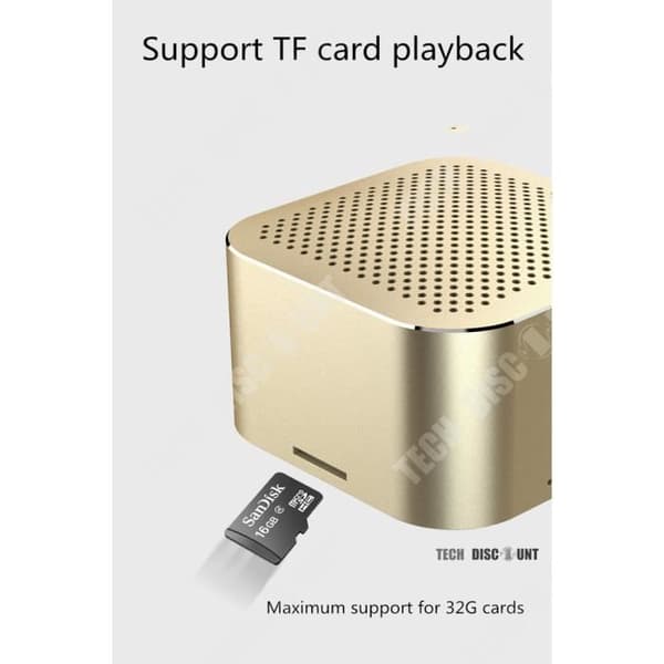 TD® Mini Bluetooth-högtalare 500mAh Stöd TF-kortuppspelning HD handsfreesamtal