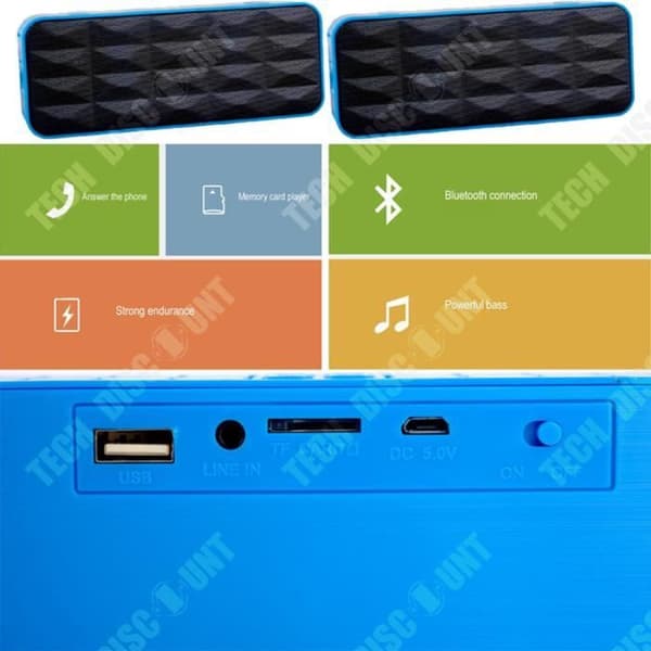 TD® Bluetooth-högtalarhölje ljudkabel 4.1 bra frekvens utomhus usb-anslutning elektronisk enhet musik låter kraftfullt