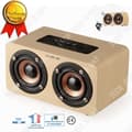 Miniatyrbild 1 av 4: TD® Mini-högtalare stil stereo bluetooth trådlös högtalare för PC, för bil, för iPhone trä typ gul högupplöst