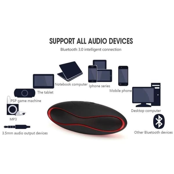 Bluetooth-högtalare - Ej specificerad - Bärbar modell - Bluetooth 5.0 - TF-kortläsare - Fotbollsdesign