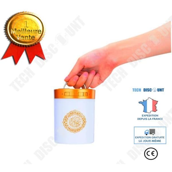 TD® Koranen Koranen Touch Lamp Speaker Islamic Azan-Muslim med 8GB kort