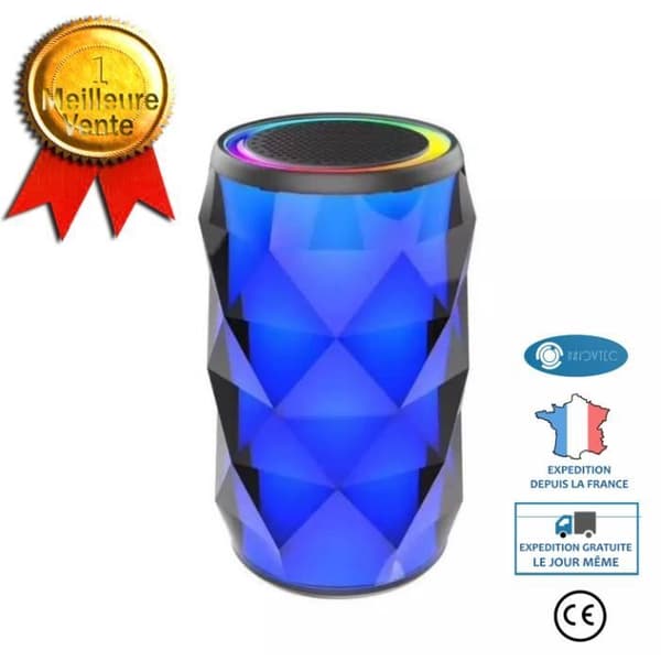 Färgglada ljus färg växlande kristall bluetooth högtalare färgglada ljus kort utomhus bekvämt mini ljud