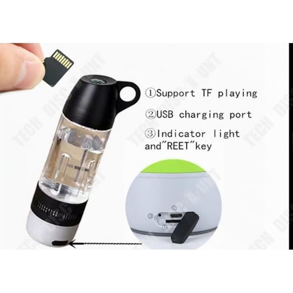 TD® kalebass med bluetooth högtalare bärbar vattentät vattentät barn sport återanvändbar vattenflaska flicka baffel