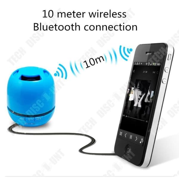 TD® mini Bluetooth-högtalare bärbar högtalare vattentät sugkopp hög effekt trådlös anslutning liten söt blå