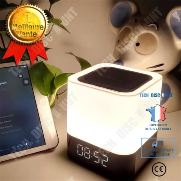 TD® LED Bluetooth-högtalare Nattljus Trådlös kommunikationslampa Musik Pluggbar karta