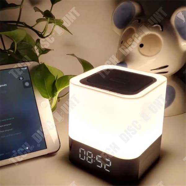 TD® LED Bluetooth-högtalare Nattljus Trådlös kommunikationslampa Musik Pluggbar karta