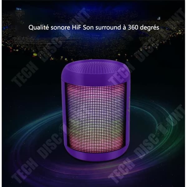 TD® trådlös Bluetooth-högtalare med LED-minneskort / USB-minne / Bärbar färgglad ministereo