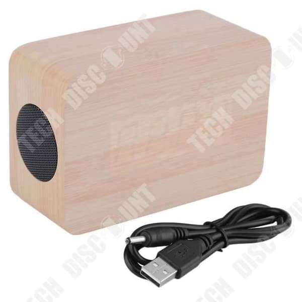 TD® MINI rektangelhögtalare Trä Bluetooth FM digital trådlös bärbar högtalare Ljusfärg dekorativ högtalare