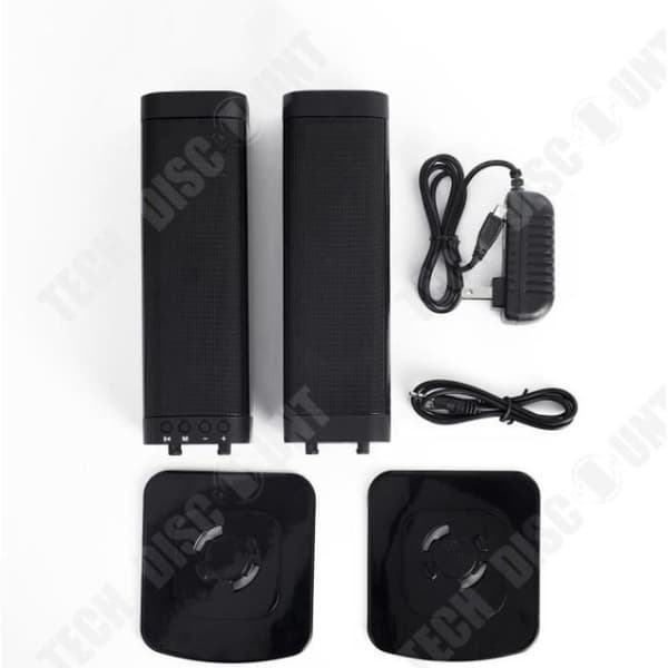 TD® Home Wireless Bluetooth-högtalare Löstagbar och skarvbar 3D-stereoljud Svart