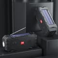Miniatyrbild 2 av 4: Multifunktionell solcells trådlös bluetooth-högtalare FM-radio bärbar ficklampa utomhussport bluetooth-högtalare