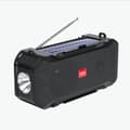 Miniatyrbild 1 av 4: Multifunktionell solcells trådlös bluetooth-högtalare FM-radio bärbar ficklampa utomhussport bluetooth-högtalare